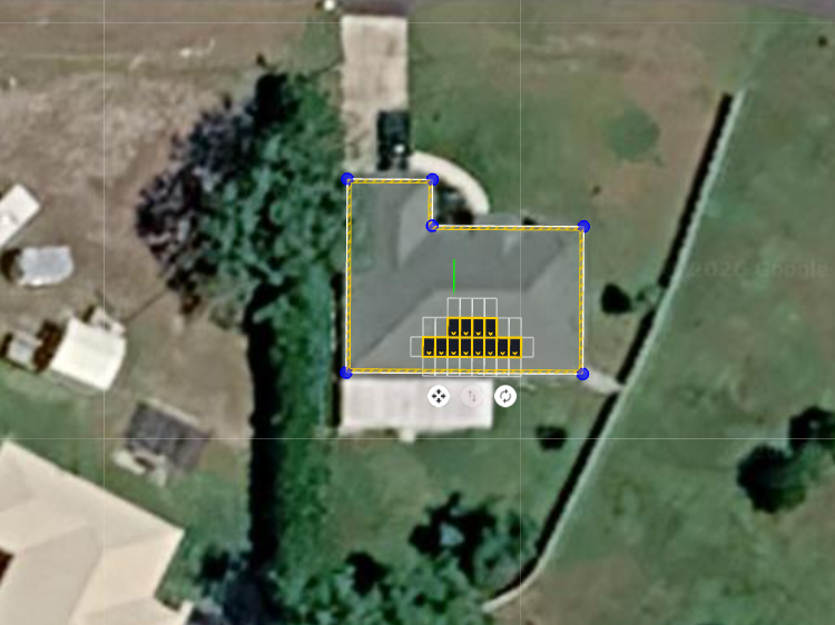 A solar PV system designed in OpenSolar